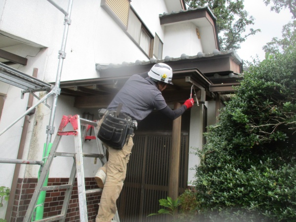 火災保険適用 雨樋交換工事 +波板交換工事 in大田原市
