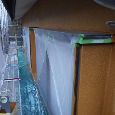 日光市　外壁塗装・内窓取付工事　３日目　外壁中・上塗り　ダイナミックTOP