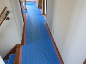 群馬県太田市 中古物件 内装リフォーム 養生 通路の保護