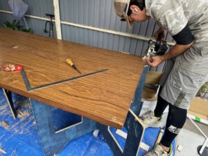 ドア干渉を避けるための加工(必要部のカット調整)