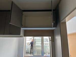 食器乾燥機撤去後の下地の様子