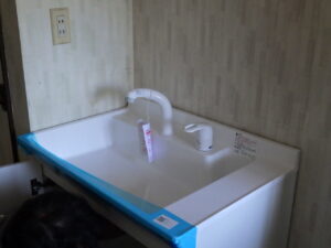 水栓の取り付け完了
