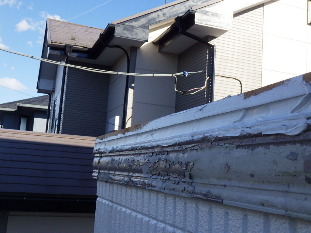 コーキング充填中完了