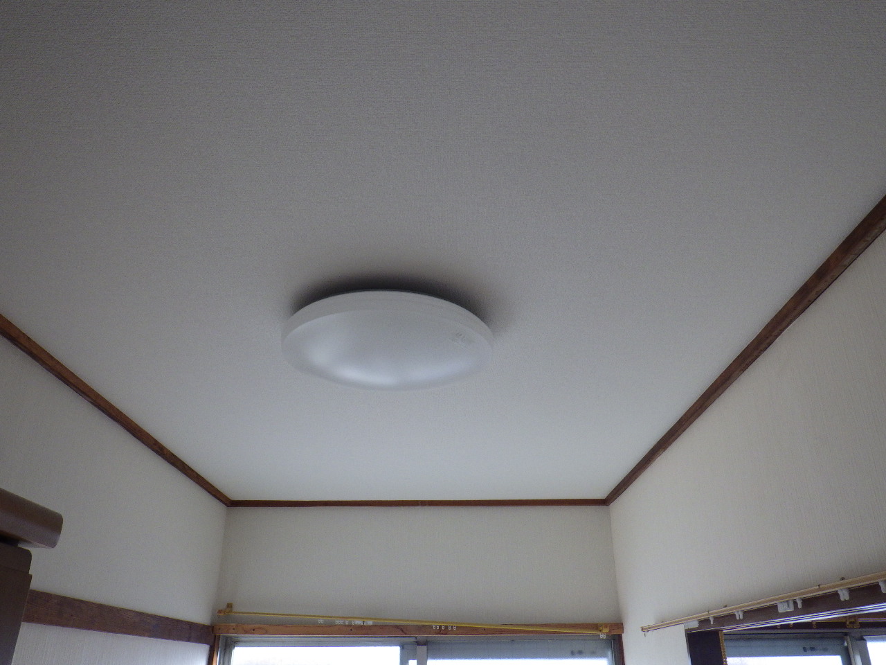 天井補修工事 施工後（クロス仕上げ）