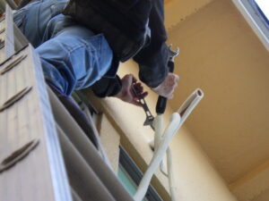 フレア加工後は、配管同士の接続を行っていきます。