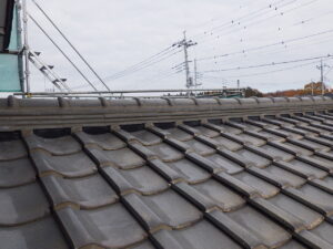 南面　漆喰完了。