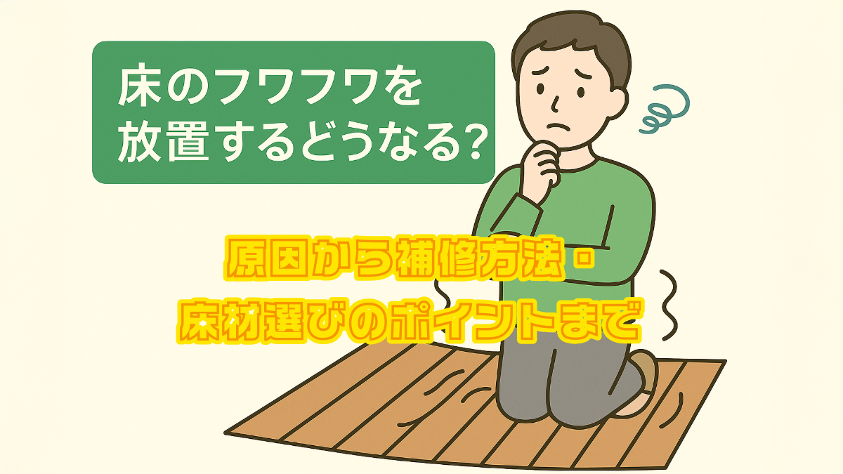 床がフワフワしたら要注意｜原因と補修方法