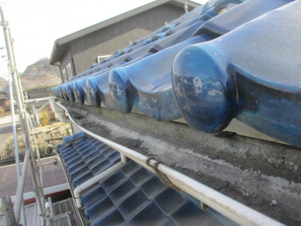 宇都宮市中岡本町 ひょう被害 雨どい・外壁 施工前