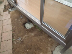 モルタル打設作業完了になります。