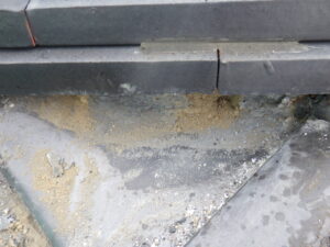 既存の漆喰撤去完了。