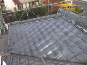 既存の漆喰撤去完了。