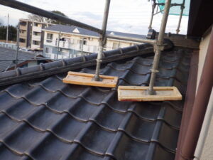 西面　漆喰完了。