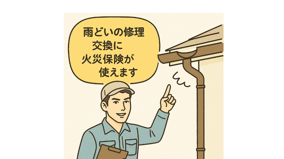 雨どいの修理・交換に火災保険が使えること、ご存じですか？