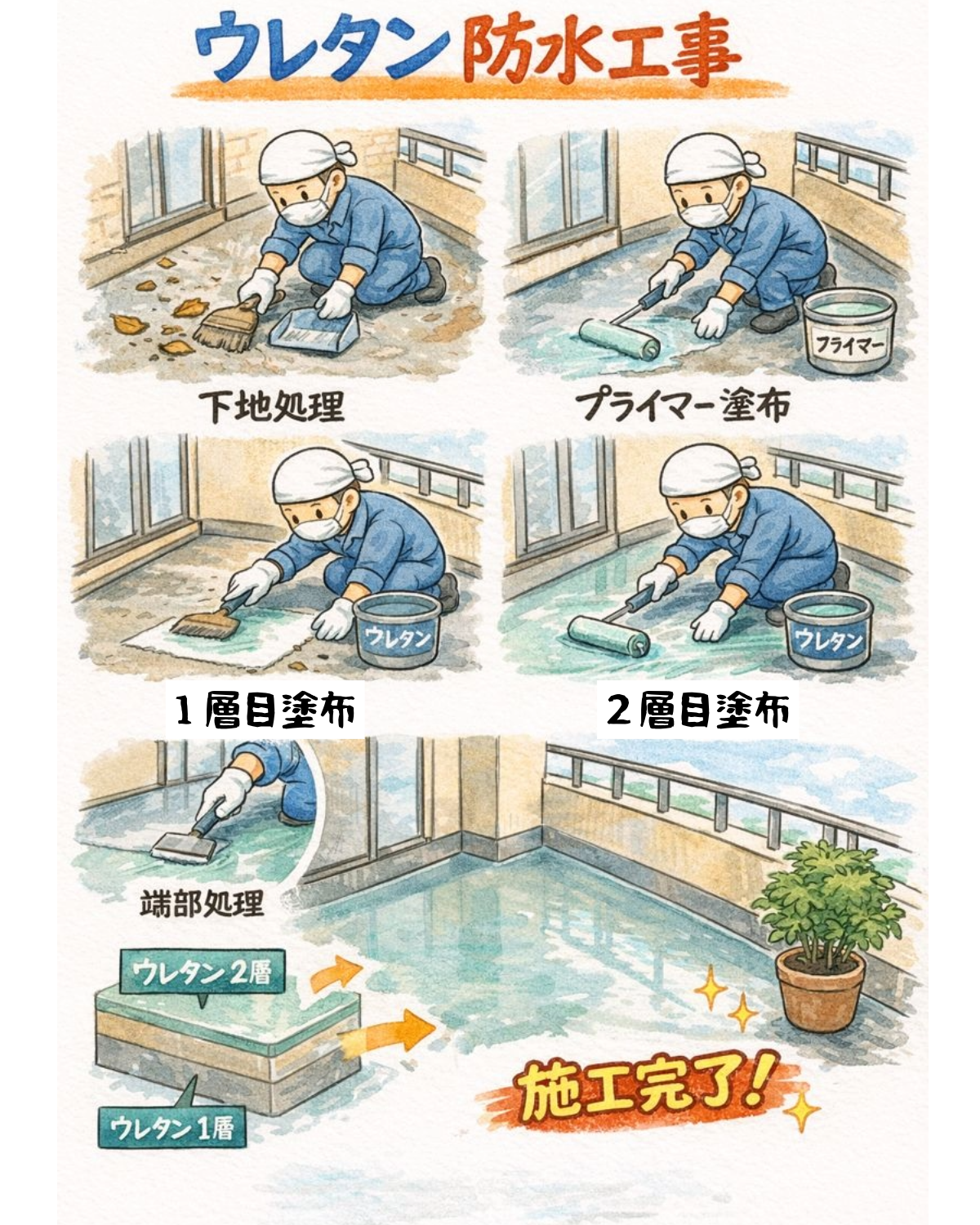 ウレタン防水のイメージ