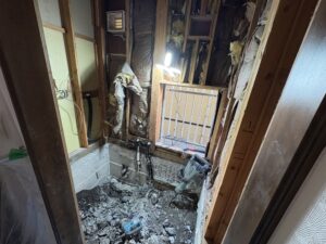 浴室解体完了になります。