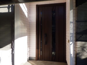 玄関の養生する前