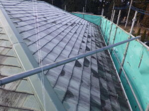 北面屋根洗浄前