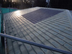 南面　屋根洗浄完了