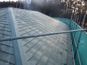 北面　屋根洗浄完了