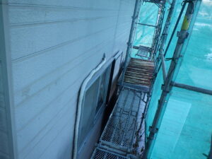 中段　東面外壁洗浄完了