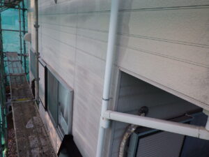 中段　西面外壁洗浄完了