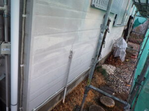 西面　外壁洗浄完了