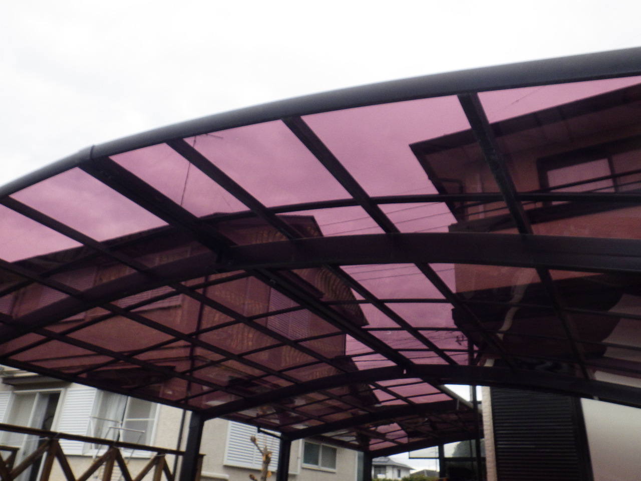 施工後：カーポート屋根 ポリカ平板交換 完工（鹿沼市）