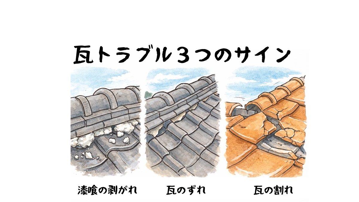 瓦のズレ・割れ・漆喰の剥がれ|放置リスクと見分け方