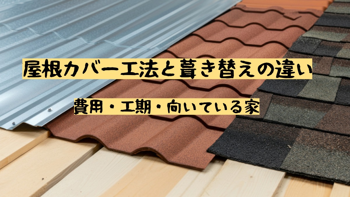 屋根カバーと葺き替えの違い｜メリット・デメリットと選び方