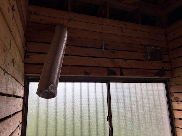 真岡市 浴室リフォーム工事 ダクト移設後