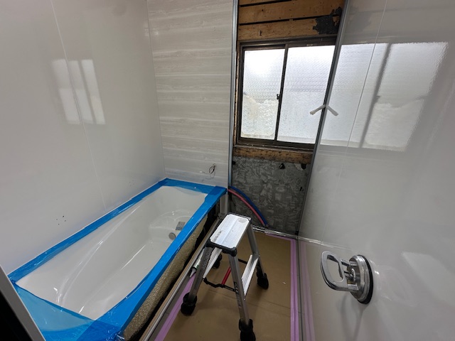 真岡市 浴室リフォーム工事 ユニットバス組立