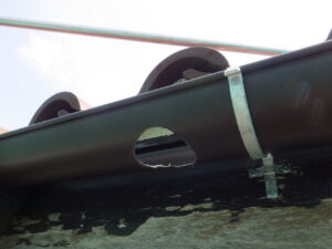 排水穴開け完了になります。