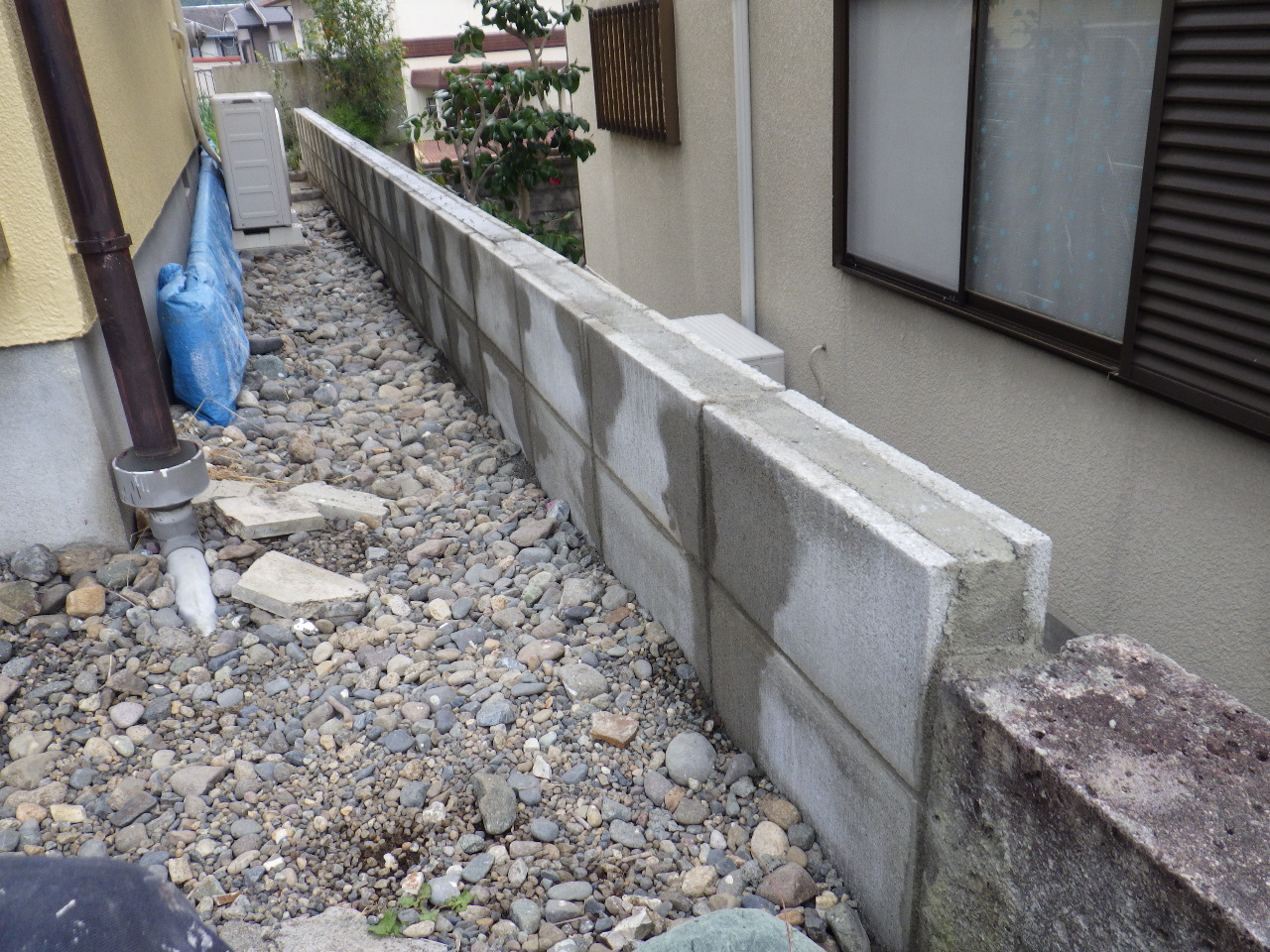 宇都宮市 物置解体 ブロック設置工事