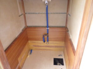 給水管の取り付け完了になります。