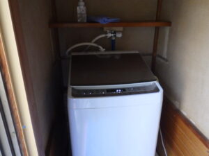 洗濯機の設置完了になります。 