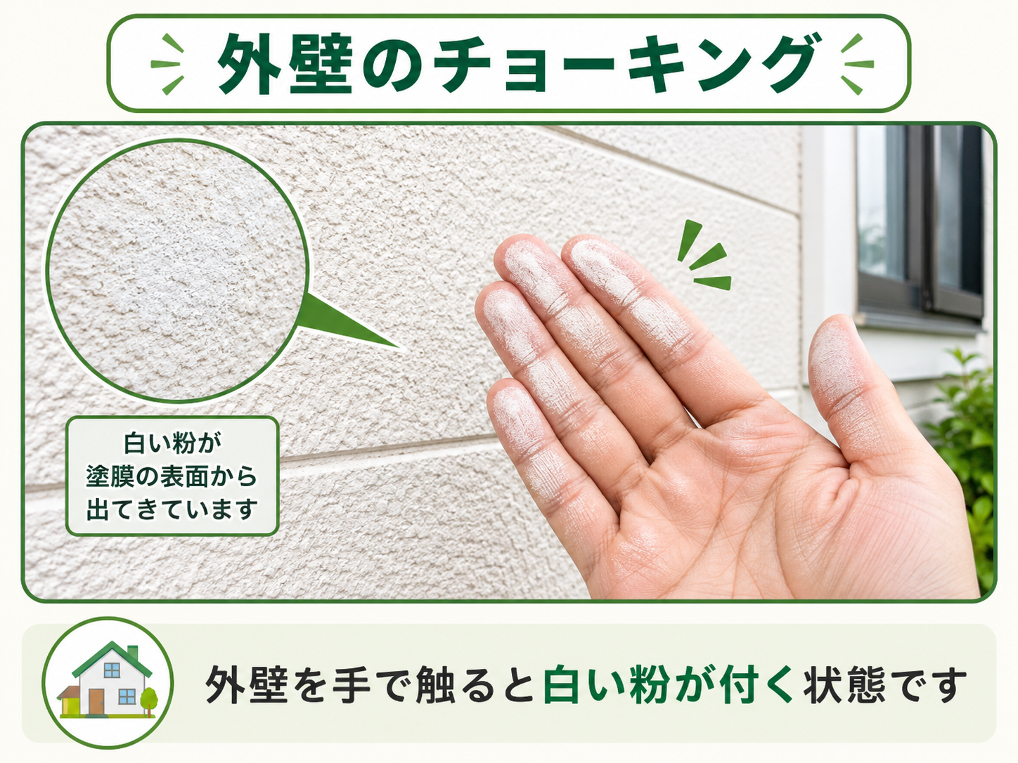 外壁のチョーキングを示した画像