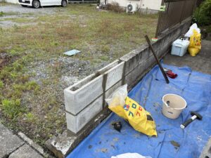 ブロックの設置完了になります。