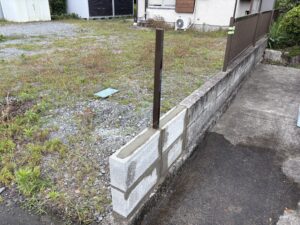 柱の設置完了になります。