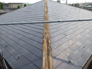 棟板金の撤去が完了になります。