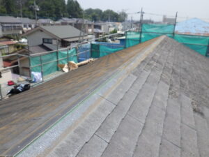 棟板金・下地の撤去完了になります。