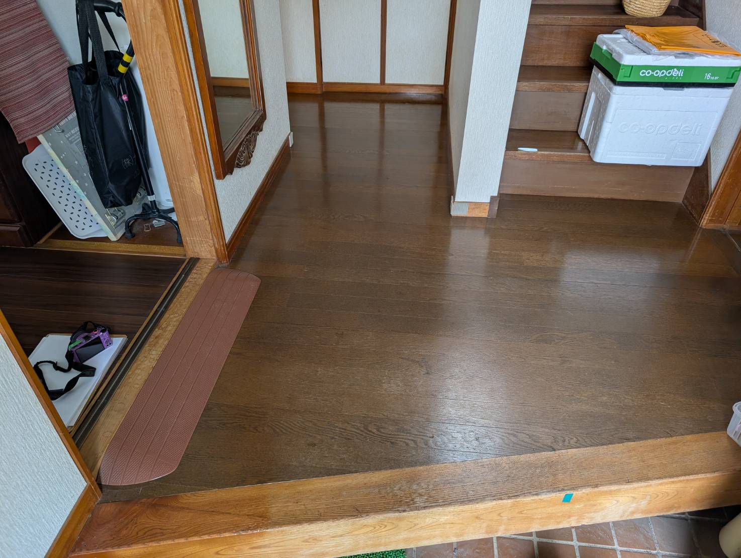 宇都宮市 フローリング張替え工事 玄関ホール施工前