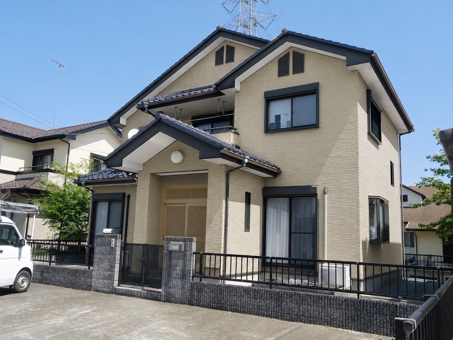 外壁塗装ベージュ系カラーシミュレーション