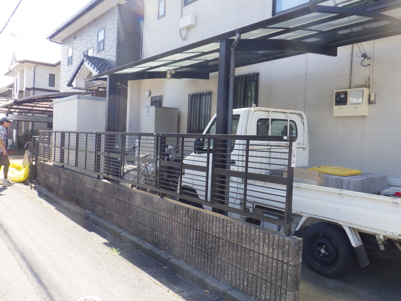宇都宮市竹林町 フェンス交換工事 施工前