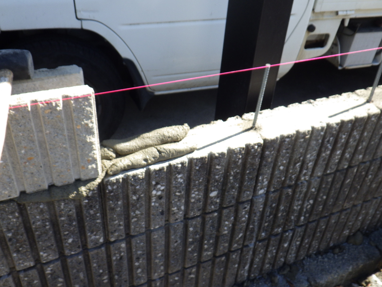 宇都宮市竹林町 フェンス ブロック設置