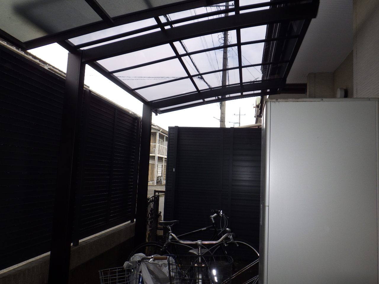 宇都宮市竹林町 フェンス サイクルポート 完工
