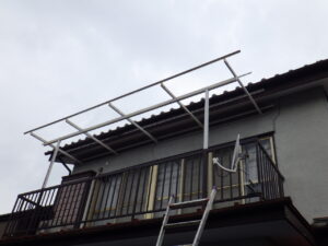 波板・雨樋撤去作業が完了になります。