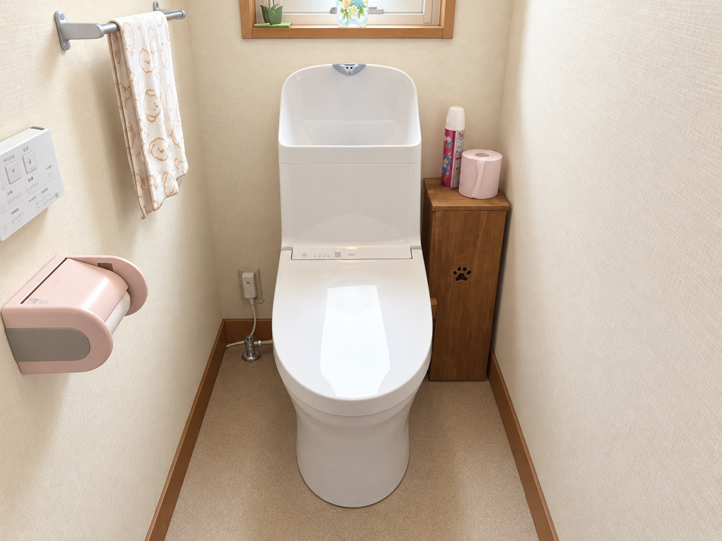 宇都宮市中岡本町の便器交換工事の施工後をもとにしたイラスト